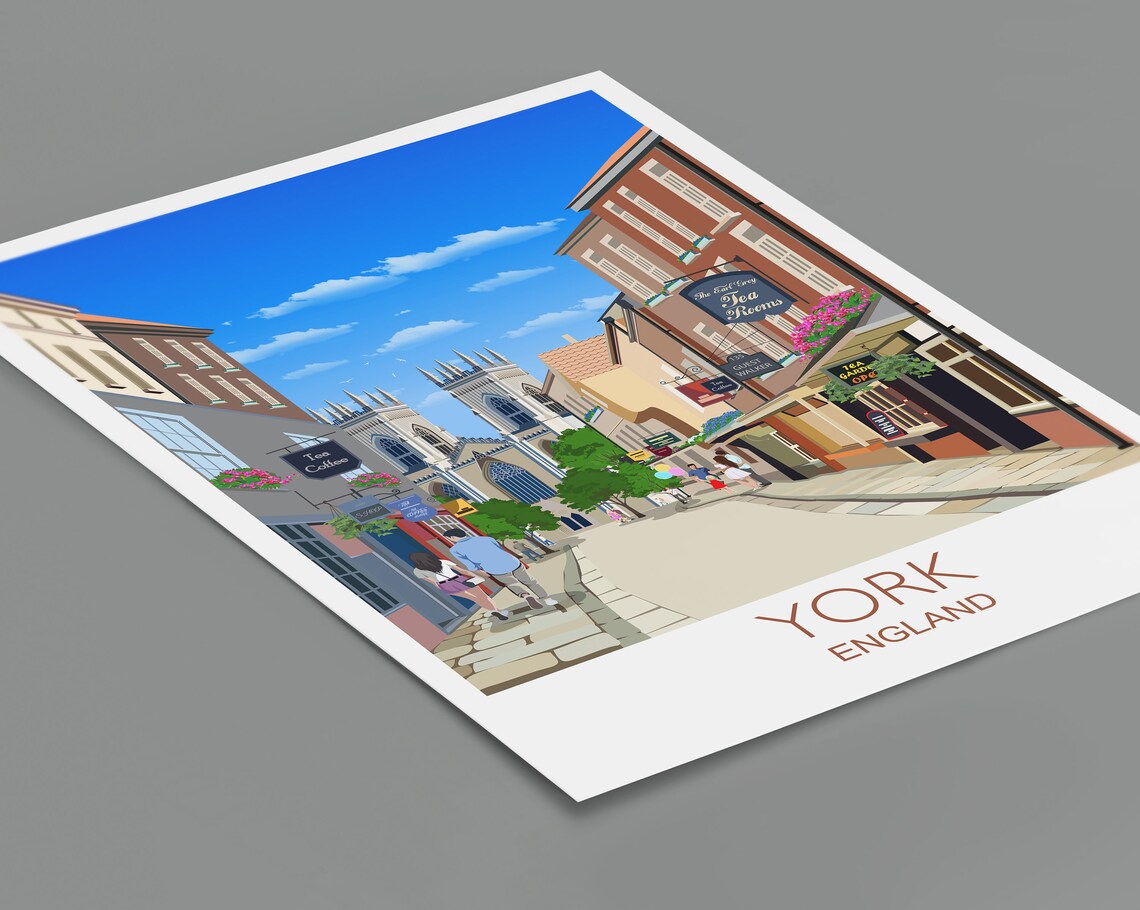 York Travel Poster, York England UK Art Print - Image 2