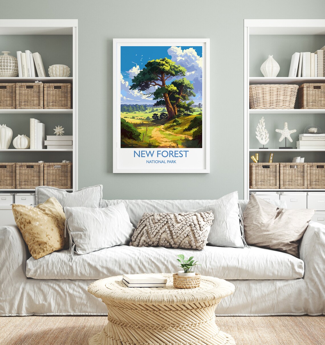 New Forest Travel Poster, England Landscape Art Print - Image 4