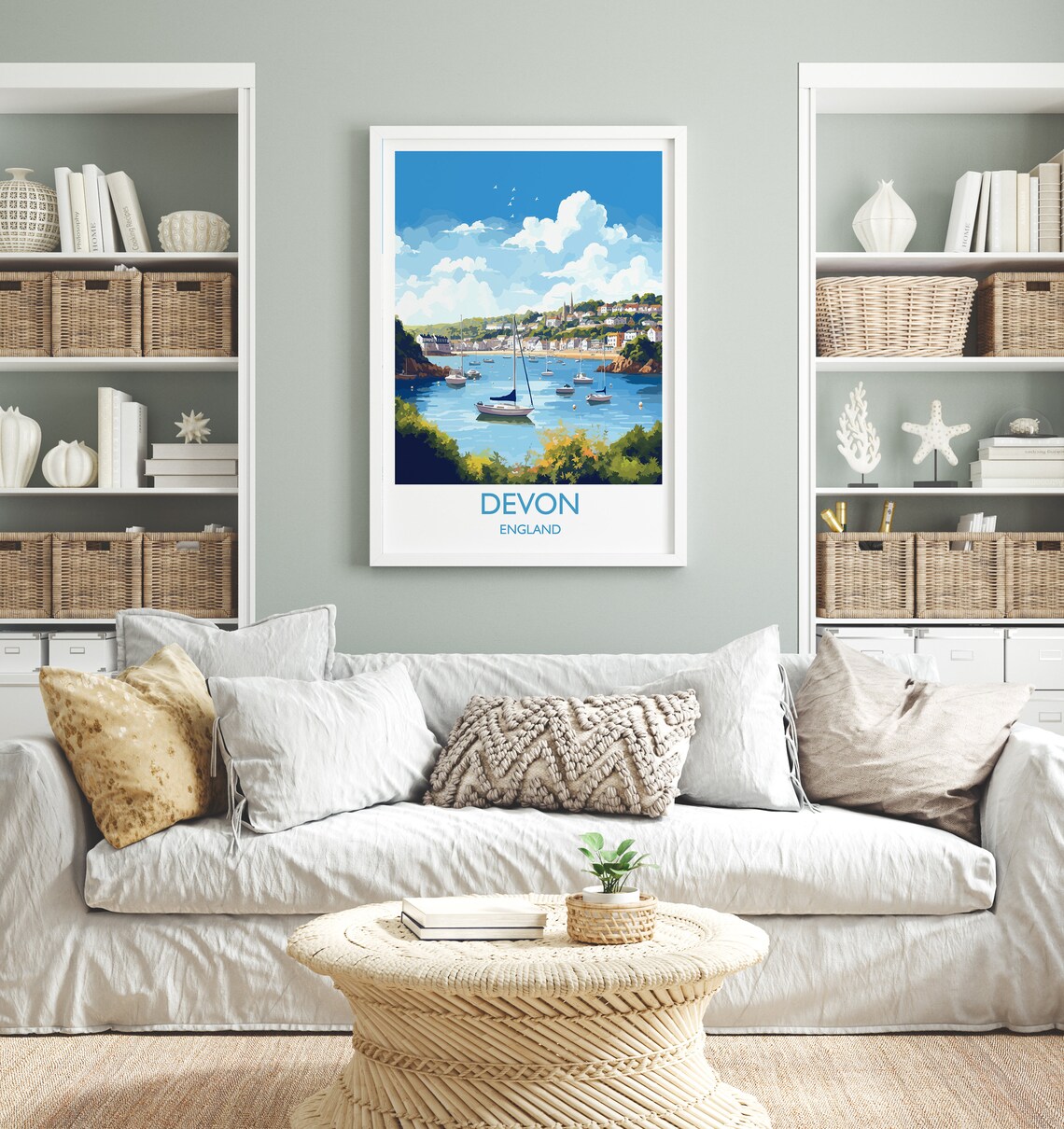 Devon Travel Poster, England Coast Art Print - Image 4