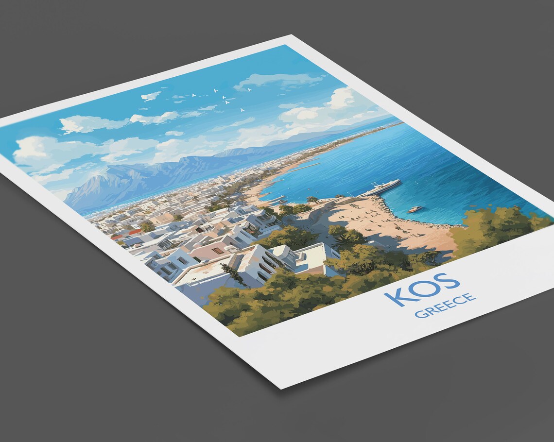 Kos Travel Poster, Greece Greek Islands Art - Image 2