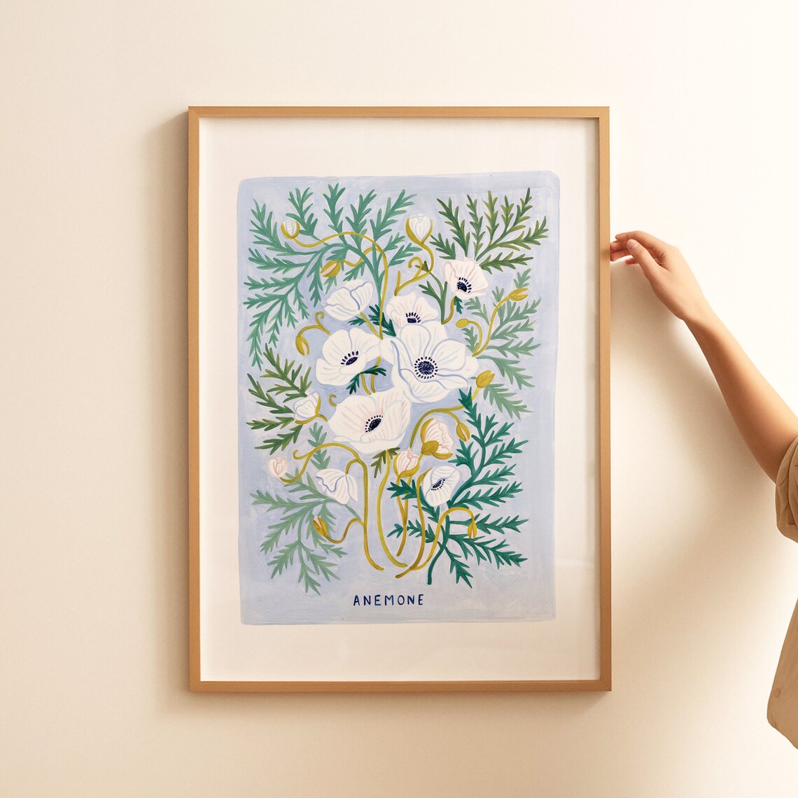 Anemone Art Print, Vintage Botanical Poster - Image 5