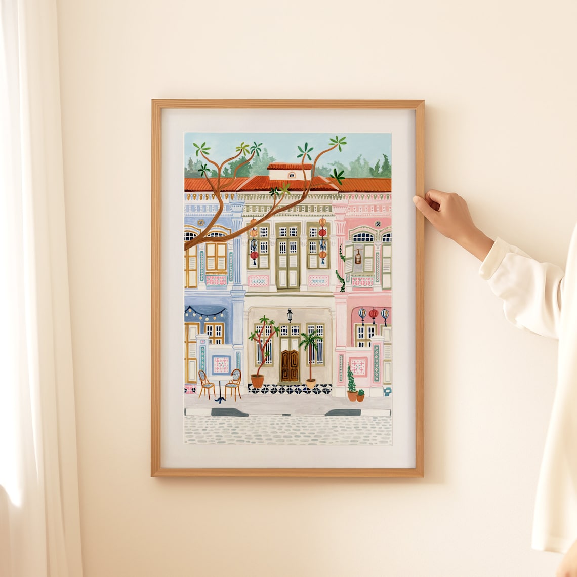 Singapore Peranakan Houses Travel Poster, Southeast Asia - Image 5