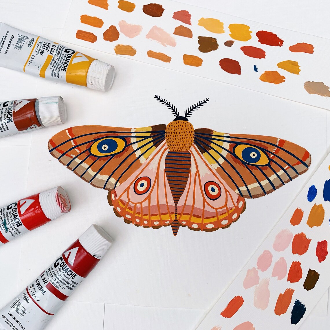 Autumn Moth Art Print, Woodland Nursery Decor - Image 3