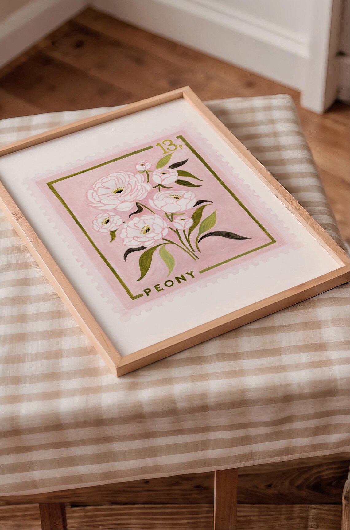 Peony Vintage Floral Art Print, Botanical Wall Decor - Image 4
