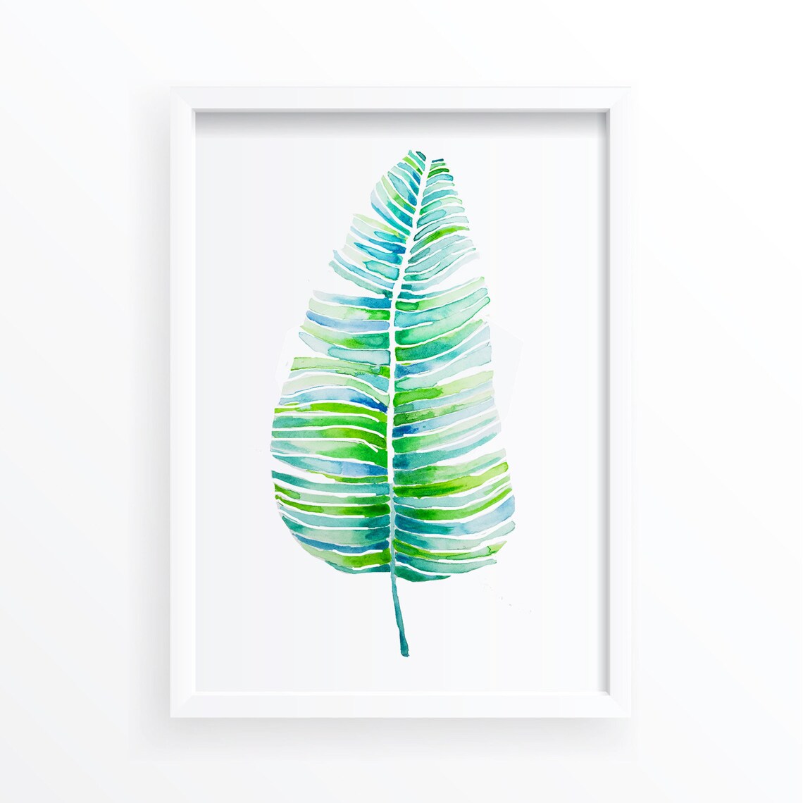 Banana Leaf Botanical Watercolor Art Print