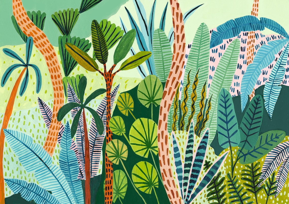 Malaysian Jungle Botanical Illustration Art Print - Image 2