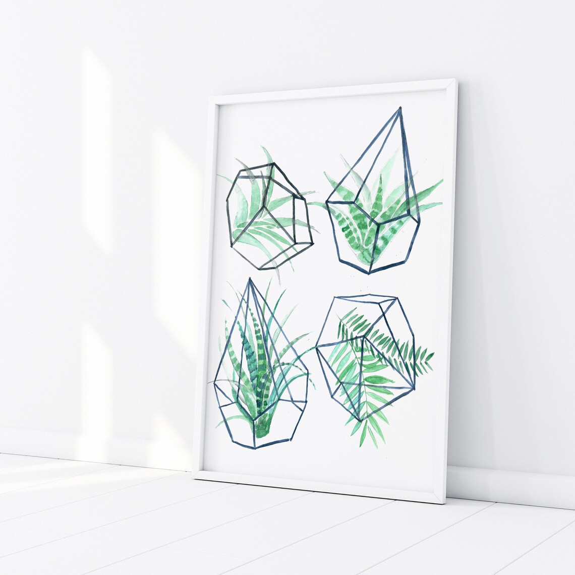 Terrarium Botanical Illustration, Watercolor Art Print - Image 3