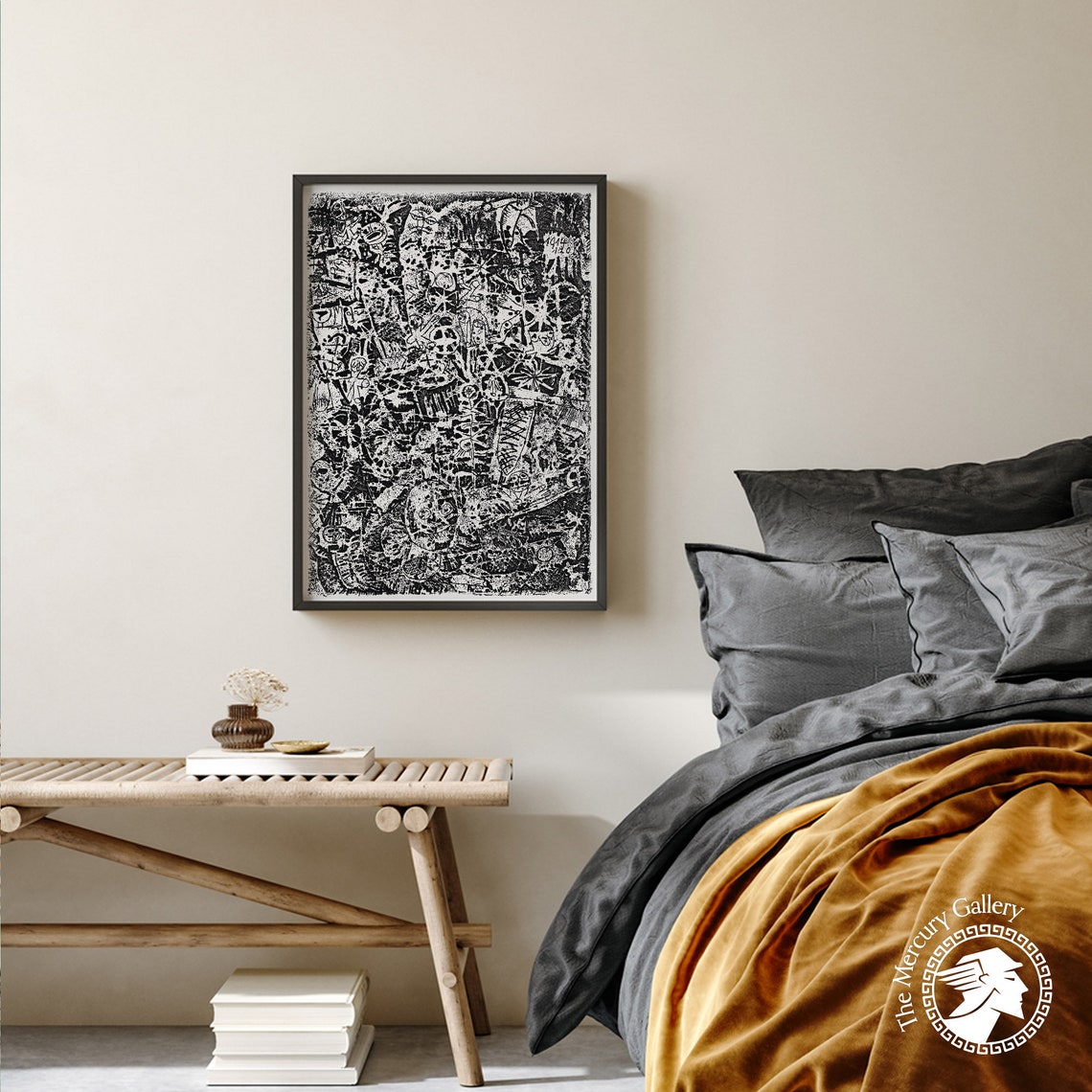 Paul Klee Small World 1914 Black White Chaotic Abstract Art Print - Image 4