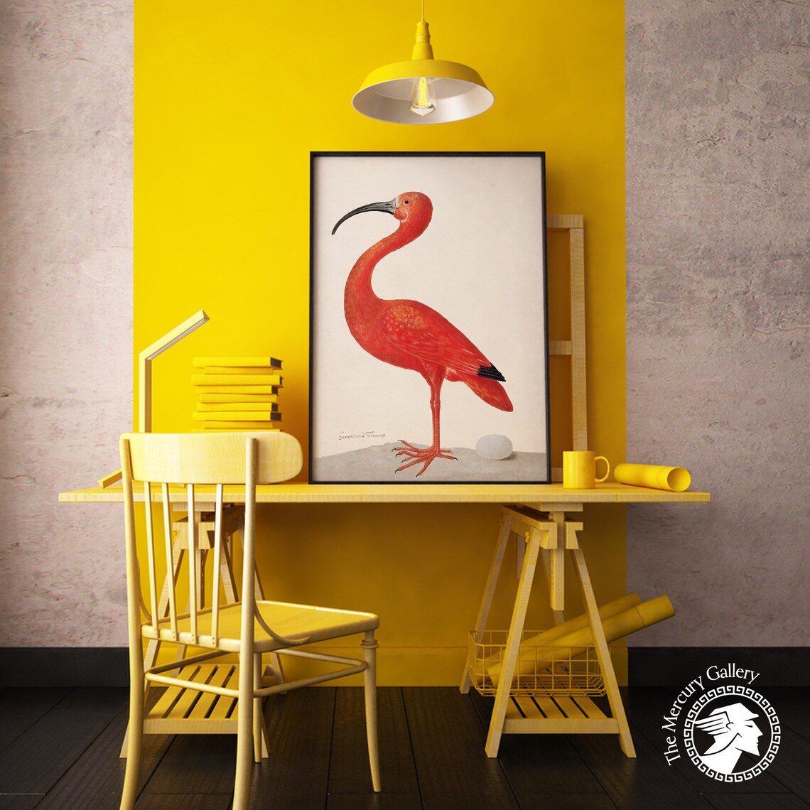 Scarlet Ibis Bird With Egg, Vintage Bird Art Print - Image 5