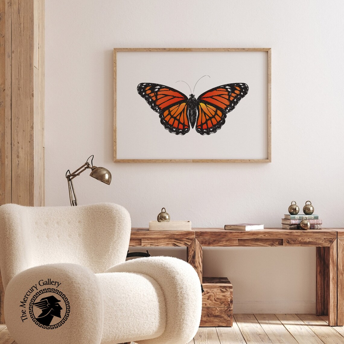 Butterfly Rustic Butterfly Decor Art Print - Image 3