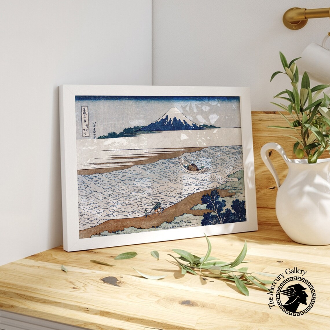 Hokusai Print Japan Wall Art The Jewel River In Musashi Province Ukiyo E Art Japanese Posters Woodblock Print Japanese Decor - Image 6