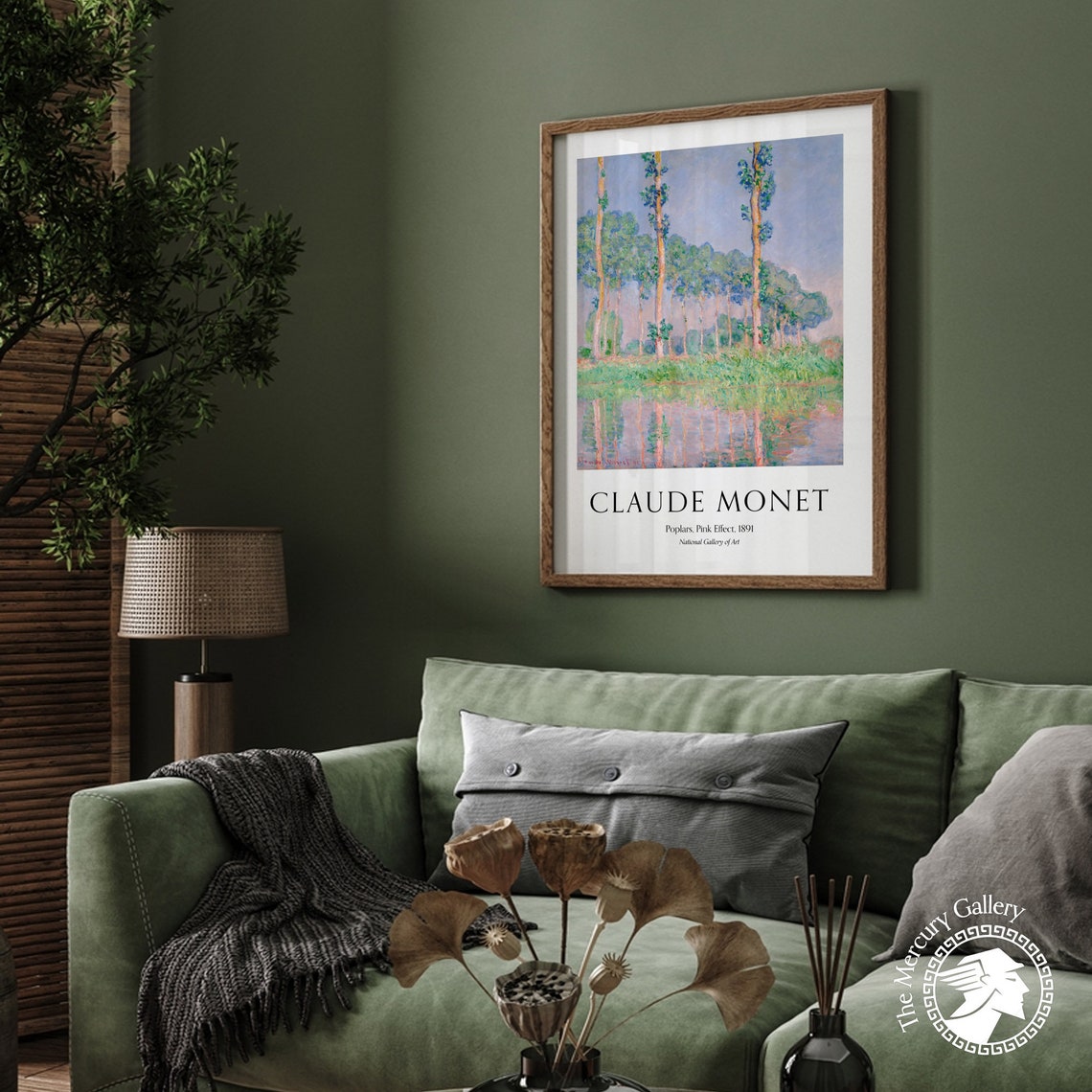 Claude Monet Poplars Pink Effect 1891 Riverside Reflection Poster - Image 5