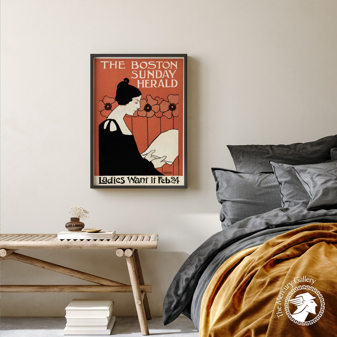 Vintage Boston Sunday Herald Travel Poster Print - Image 2