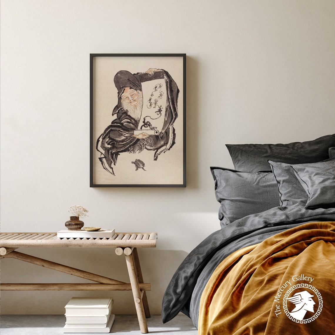 Hokusai Art Print Japanese Man From Album Of Sketches Japan Wall Art Hokusai Wall Art Japanese Art Print Japanese Decor - Image 4