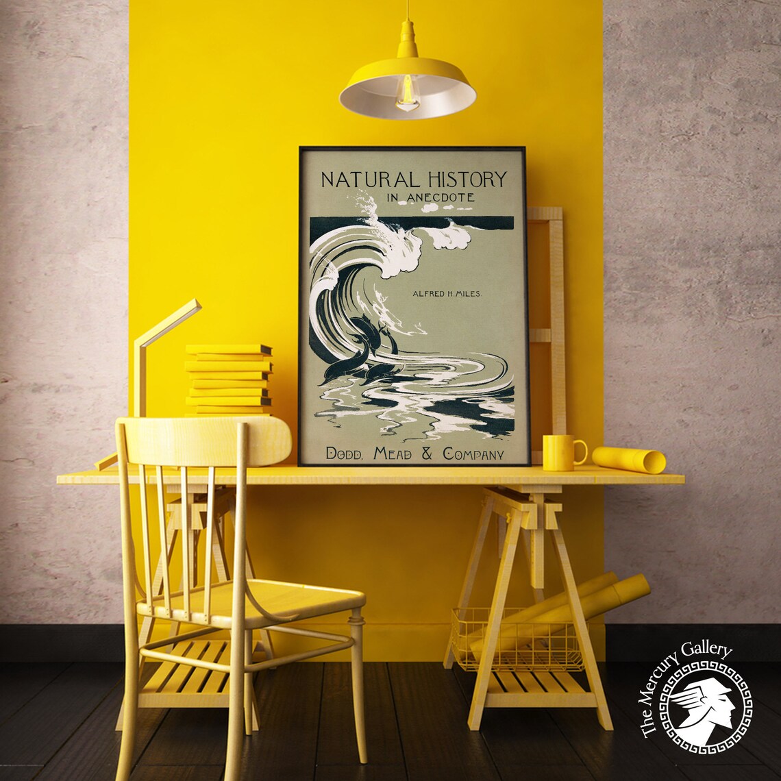 Natural History In Anecdote Wave Dolphins Vintage Book Cover Art Print - Image 5