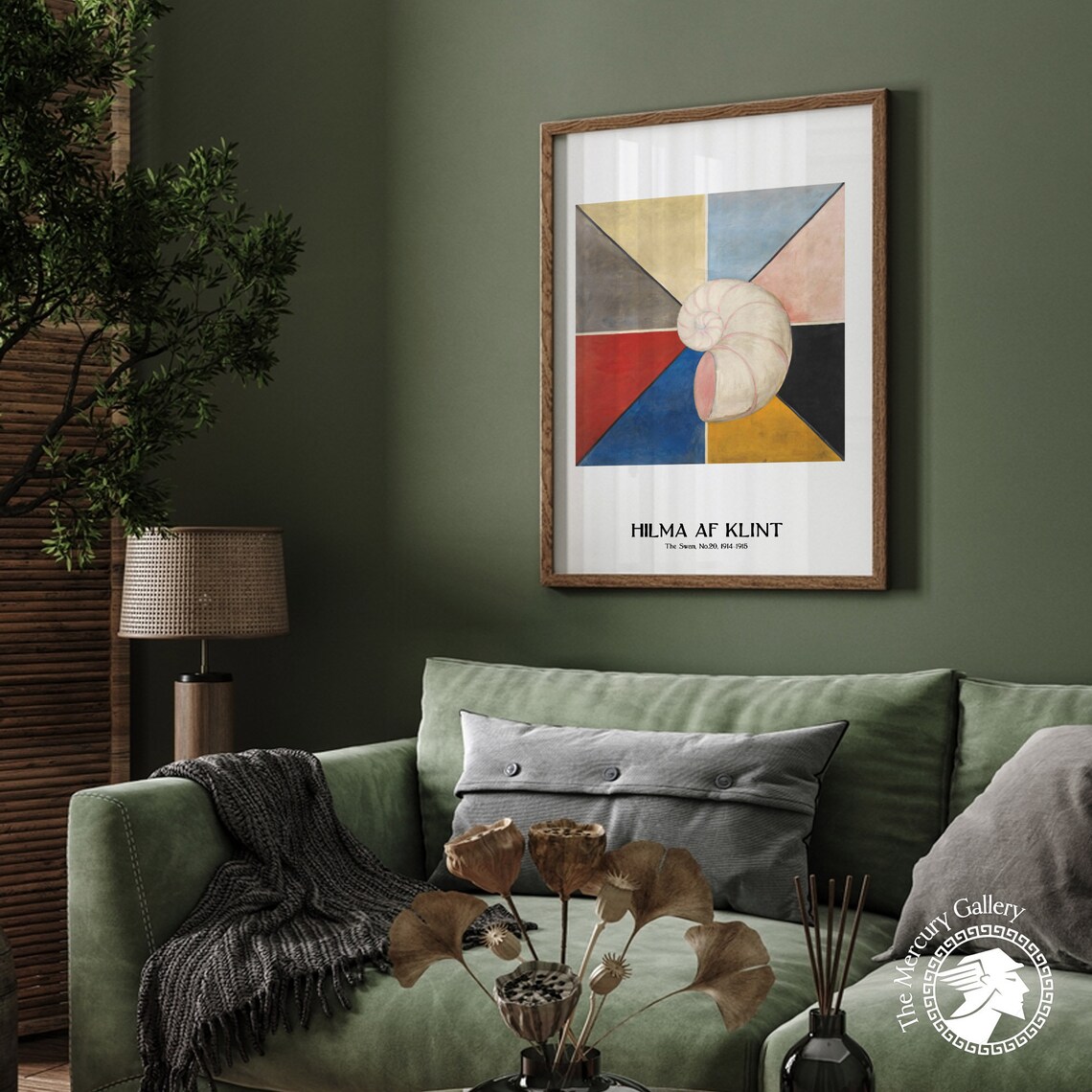Hilma Af Klint The Swan No 20 1914 Spiral Shell Color Poster - Image 5