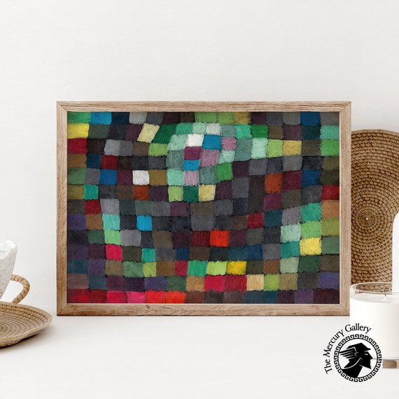 Paul Klee Exhibition Poster May Picture 1925 Klee Color Mosaics Colorful Decor Klee Abstract Art Eclectic Gallery Art Fine Art Print