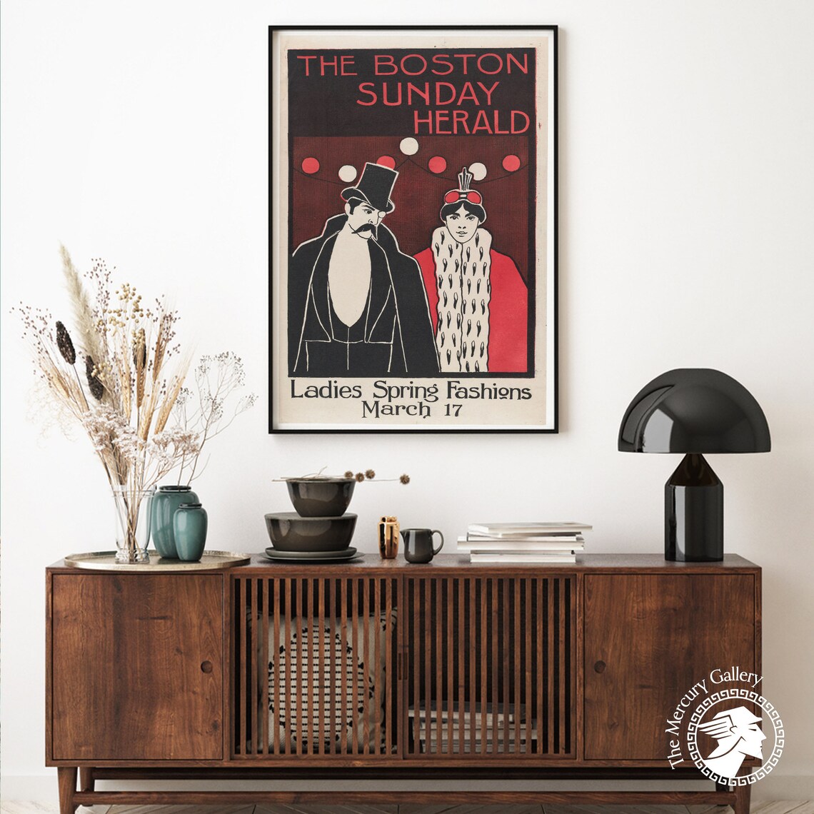 Boston Sunday Herald Art Deco Vintage Advertising Print - Image 6
