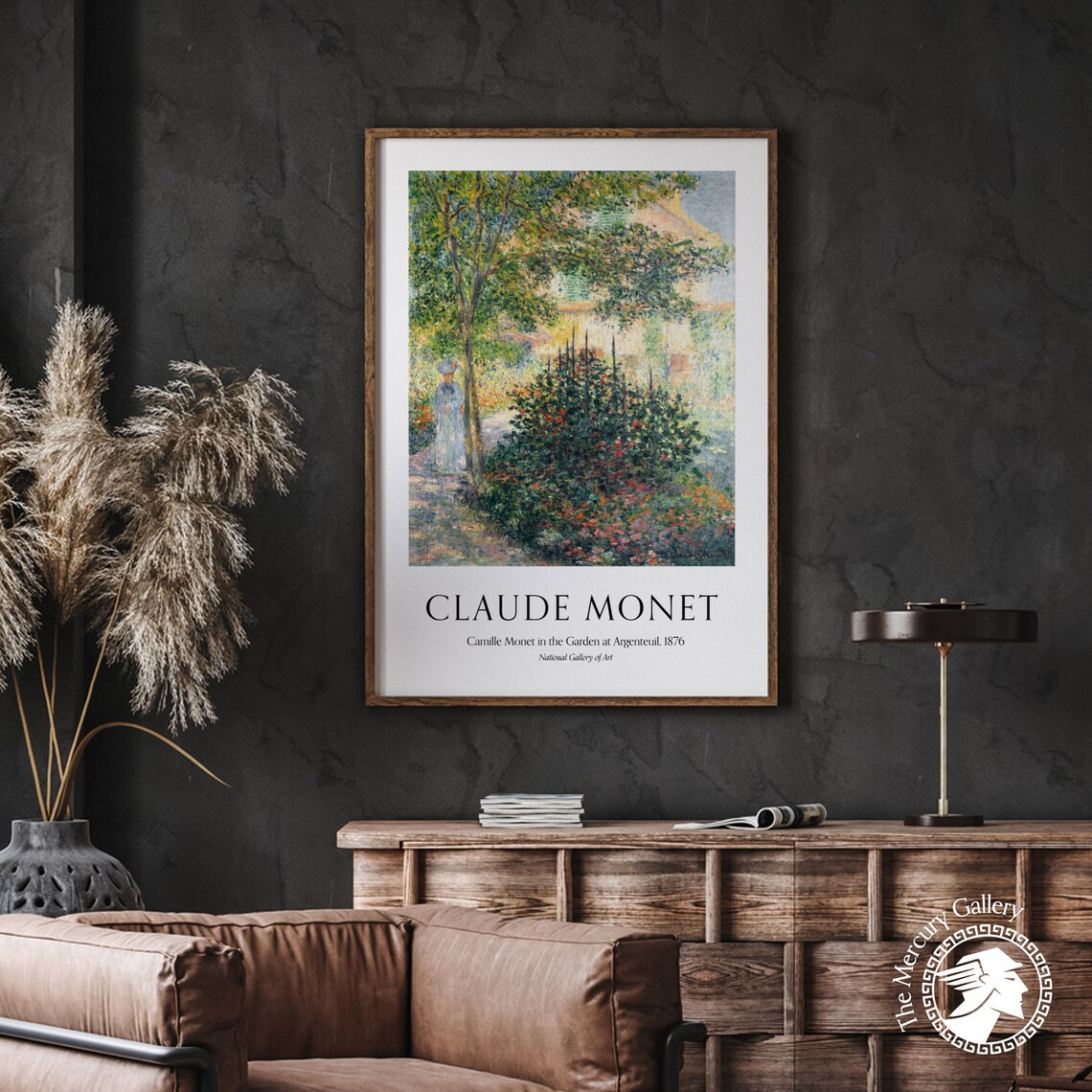 Claude Monet Camille In The Garden At Argenteuil Summer Scene Poster - Image 3