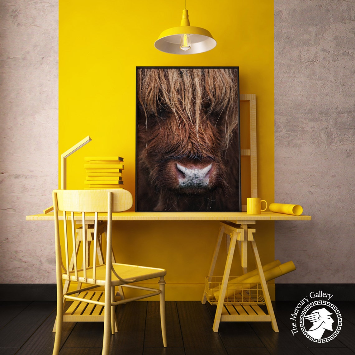 Highland Cow Shaggy Face Close Up Rustic Farmhouse Animal Photo Print - Image 5