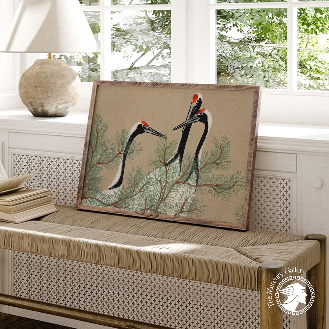 Cranes by Kamisaka Sekka, Japanese Vintage Poster - Image 4