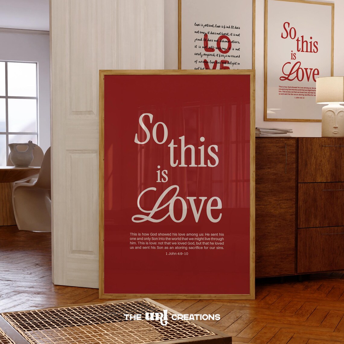 Modern Christian Bible Verse Poster, Minimalist Scripture