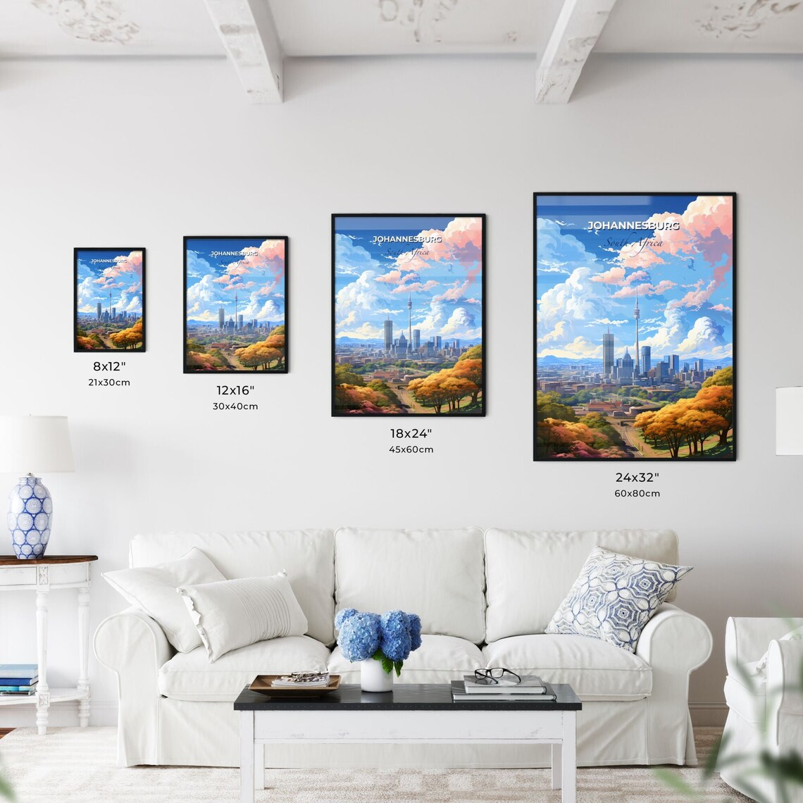 Johannesburg South Africa City Tower Skyline Travel Wall Poster - Image 3