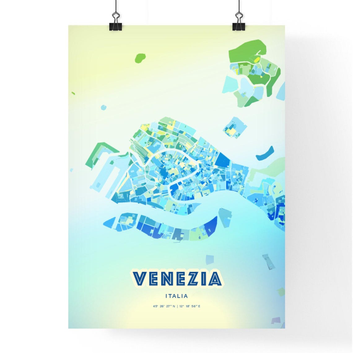 Venezia Italy Customizable City Map Poster For Home Wall Decor - Image 2