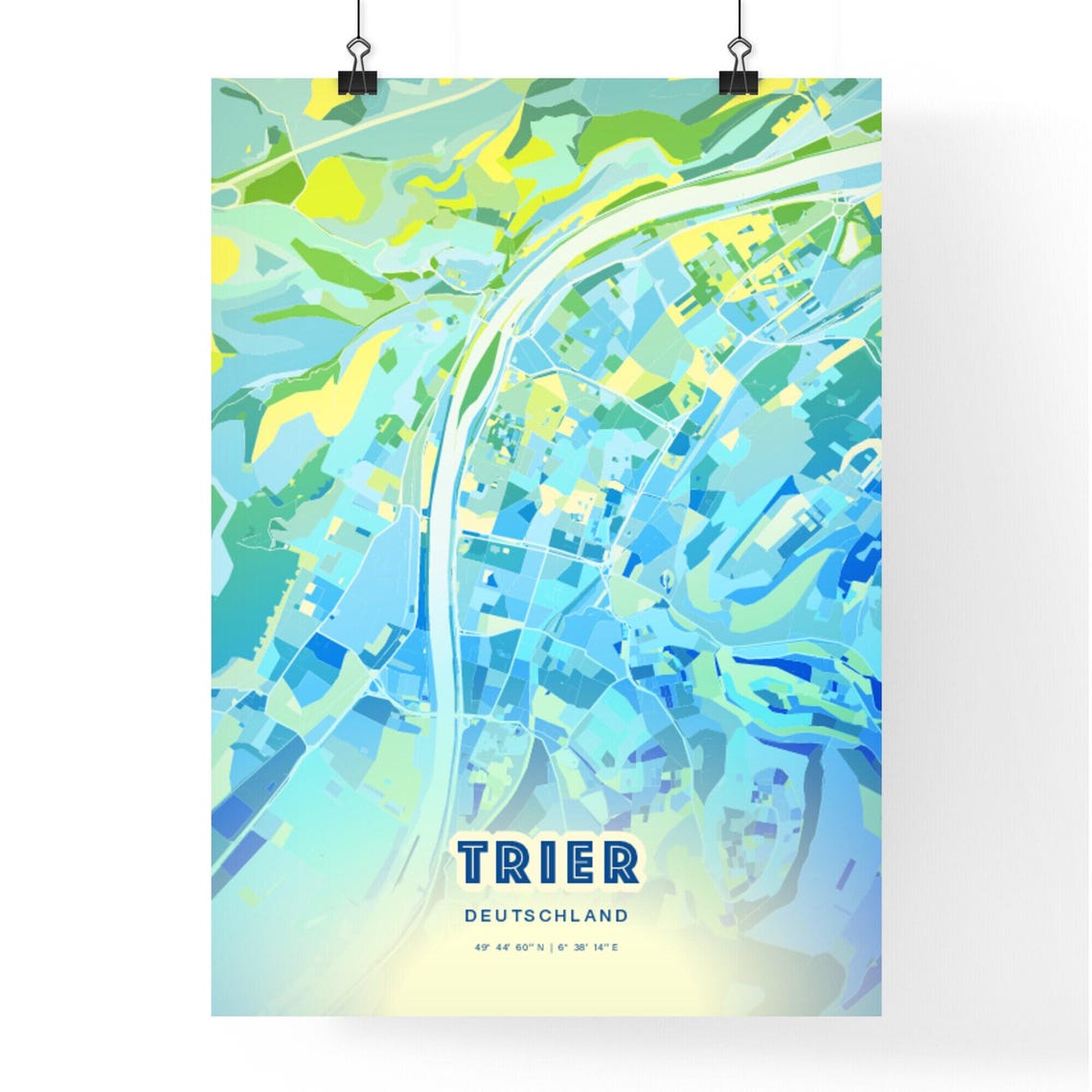 Trier Germany Customizable City Map Poster For Home Wall Decor - Image 2