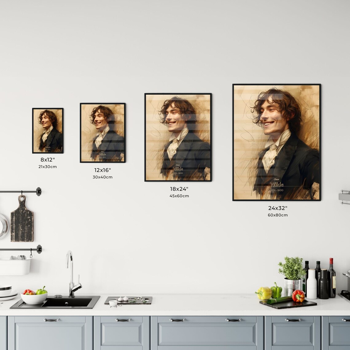 Oscar Wilde Irish Author Witty Classic Literature Portrait Poster - Image 3