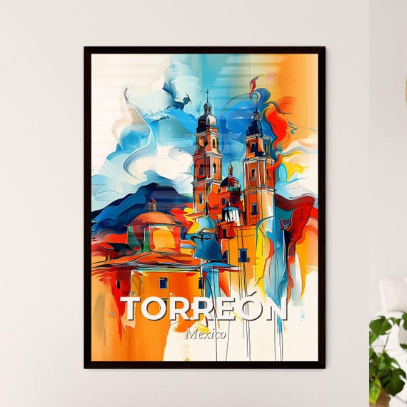 Vibrant Torren Mexico A Painting Of A Building Colorful Cities Paintings Customizable