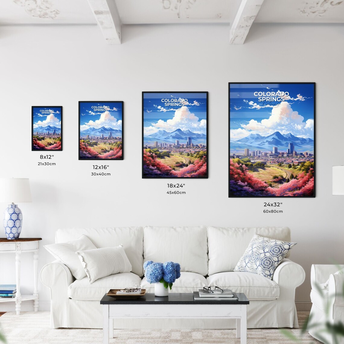 Colorado Springs Colorado Mountain Skyline Alpine View Poster - Image 3
