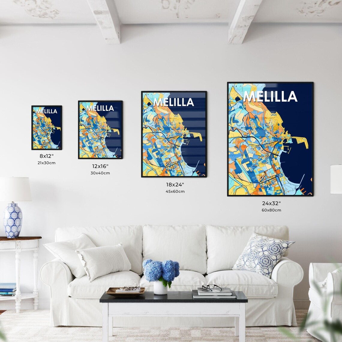 Melilla Spain Vibrant Street Map Artwork Colorful City Design Poster - Image 3