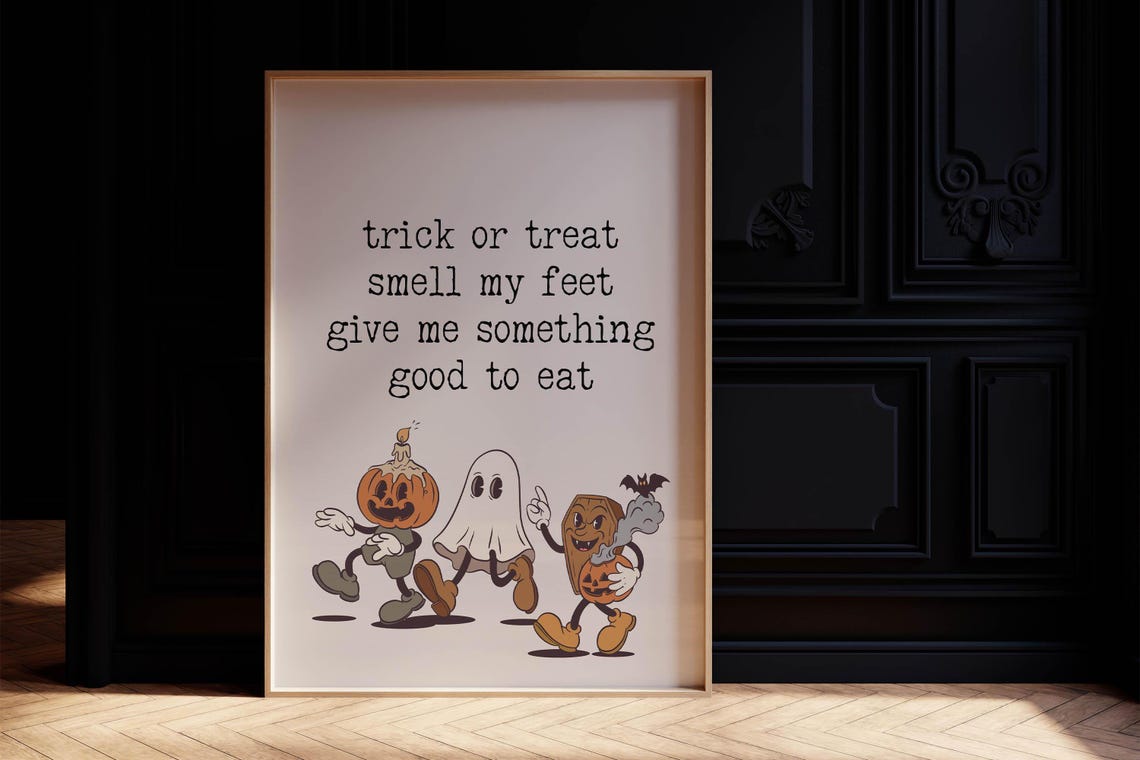 Halloween Decor Halloween Wall Art Halloween Poster Funny Halloween Print Cute Halloween Art Ghost Decor Art - Image 5