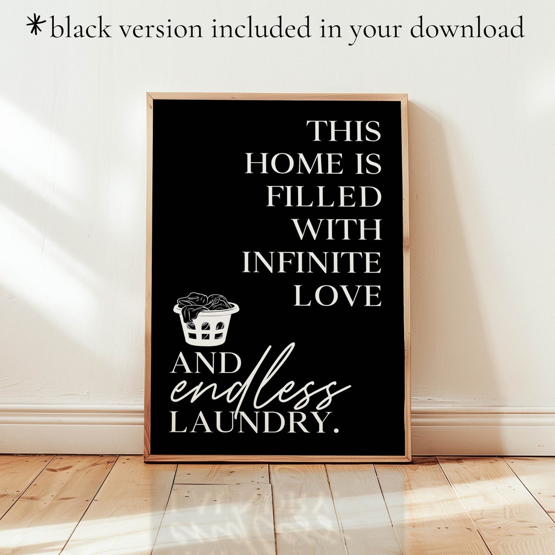 Infinite Love Endless Laundry Funny Laundry Room Quote Poster - Image 6