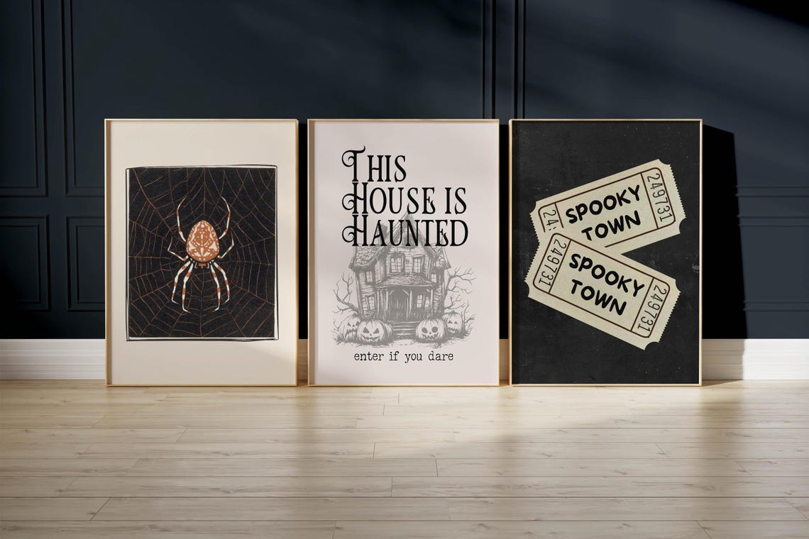 This House Is Haunted Enter If You Dare Haunted House Halloween Poster - Image 5