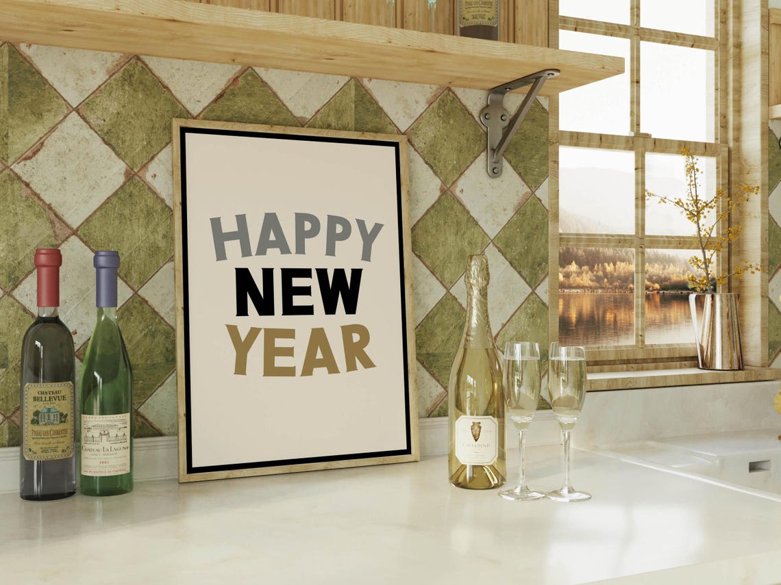 New Year 2025 Bundle Set of 8 Celebration Party Designs Poster - Image 4