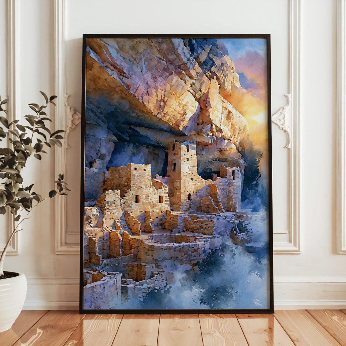 Mesa Verde National Park Ancient Cliff Dwellings Sunset Poster