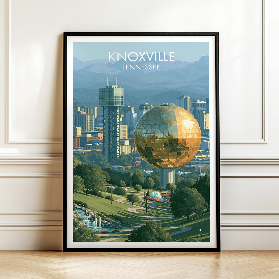 Knoxville Tennessee Vintage Travel Poster