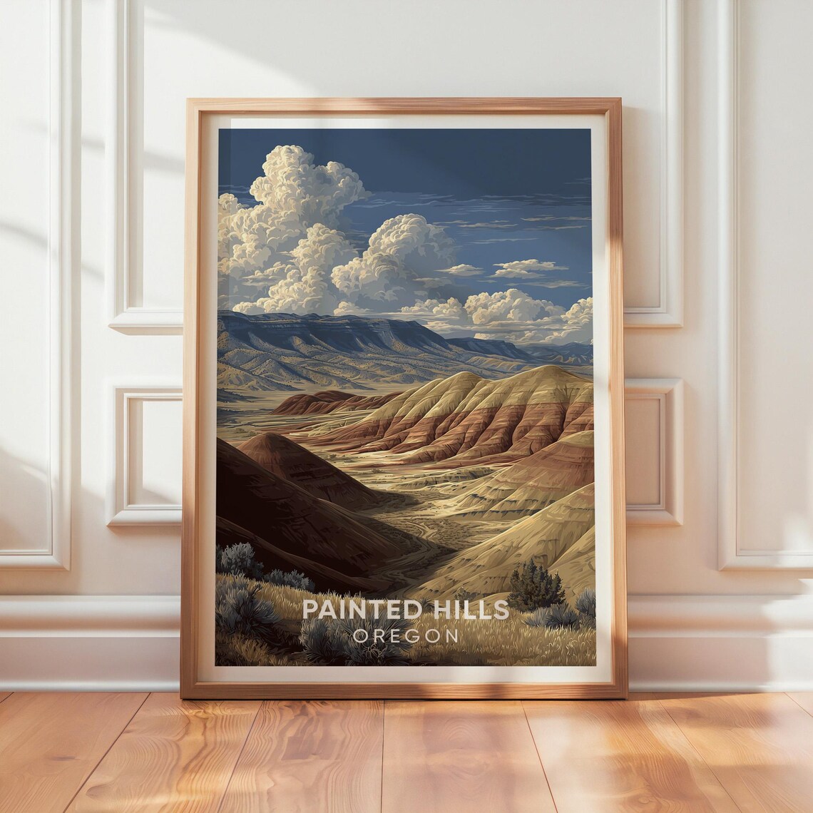 Painted Hills Oregon Vintage Travel Poster