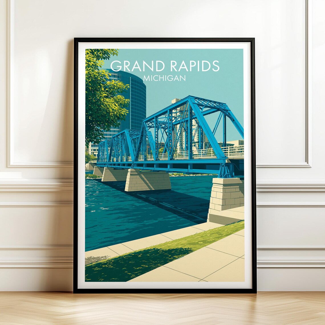 Grand Rapids Michigan Travel Poster