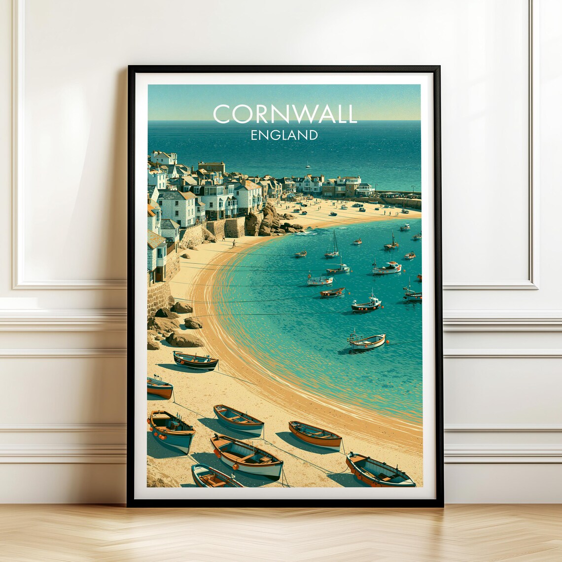 St Ives Cornwall England Vintage Travel Poster