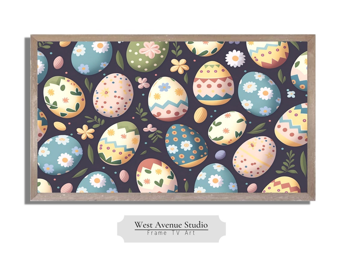 Easter Egg Art, Pastel Spring Decor - Image 3