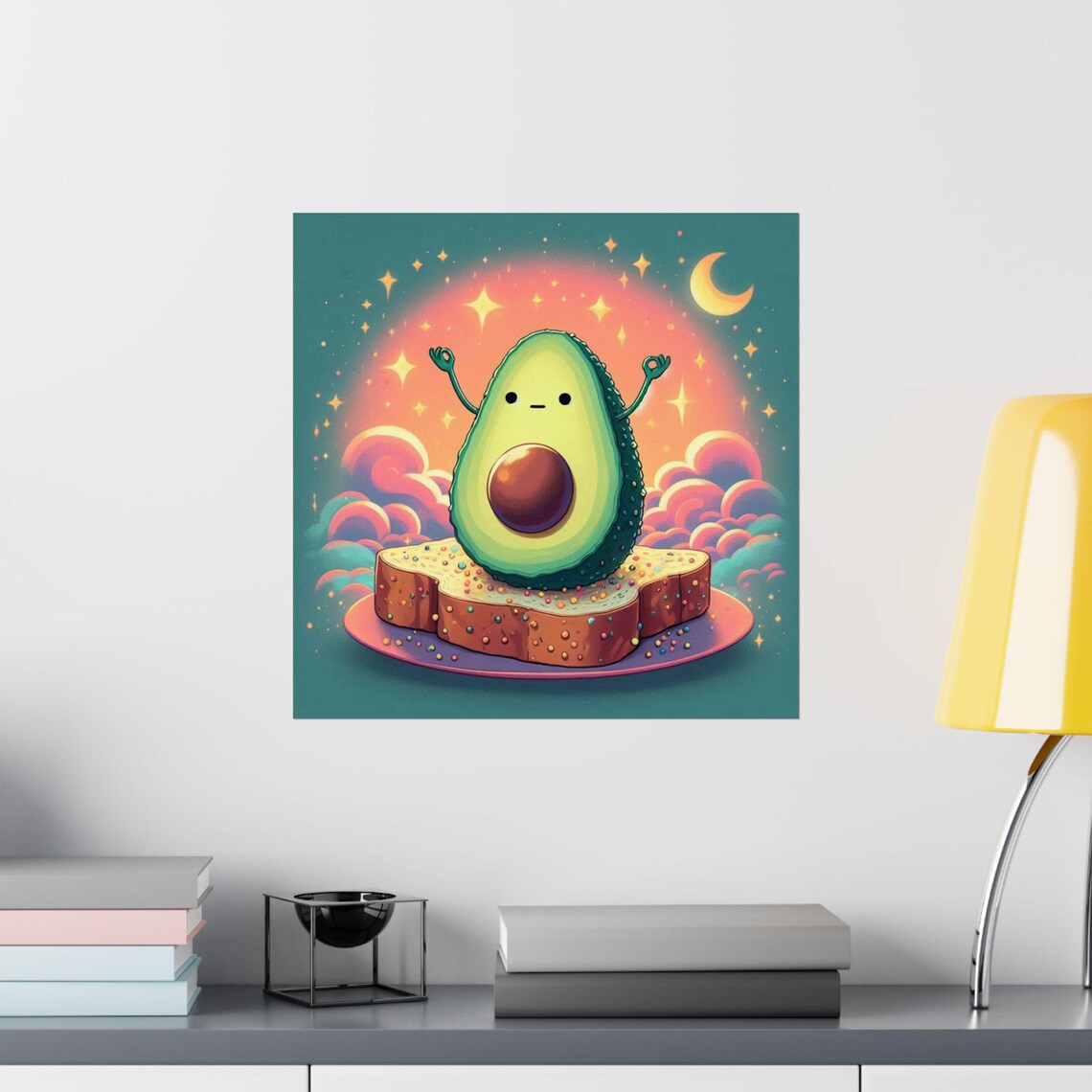 Whimsical Avocado Poster Fun Kitchen Wall Art Cute Decor For Food Lovers Gift For Avocado Enthusiasts Nursery Wall Art - Image 2
