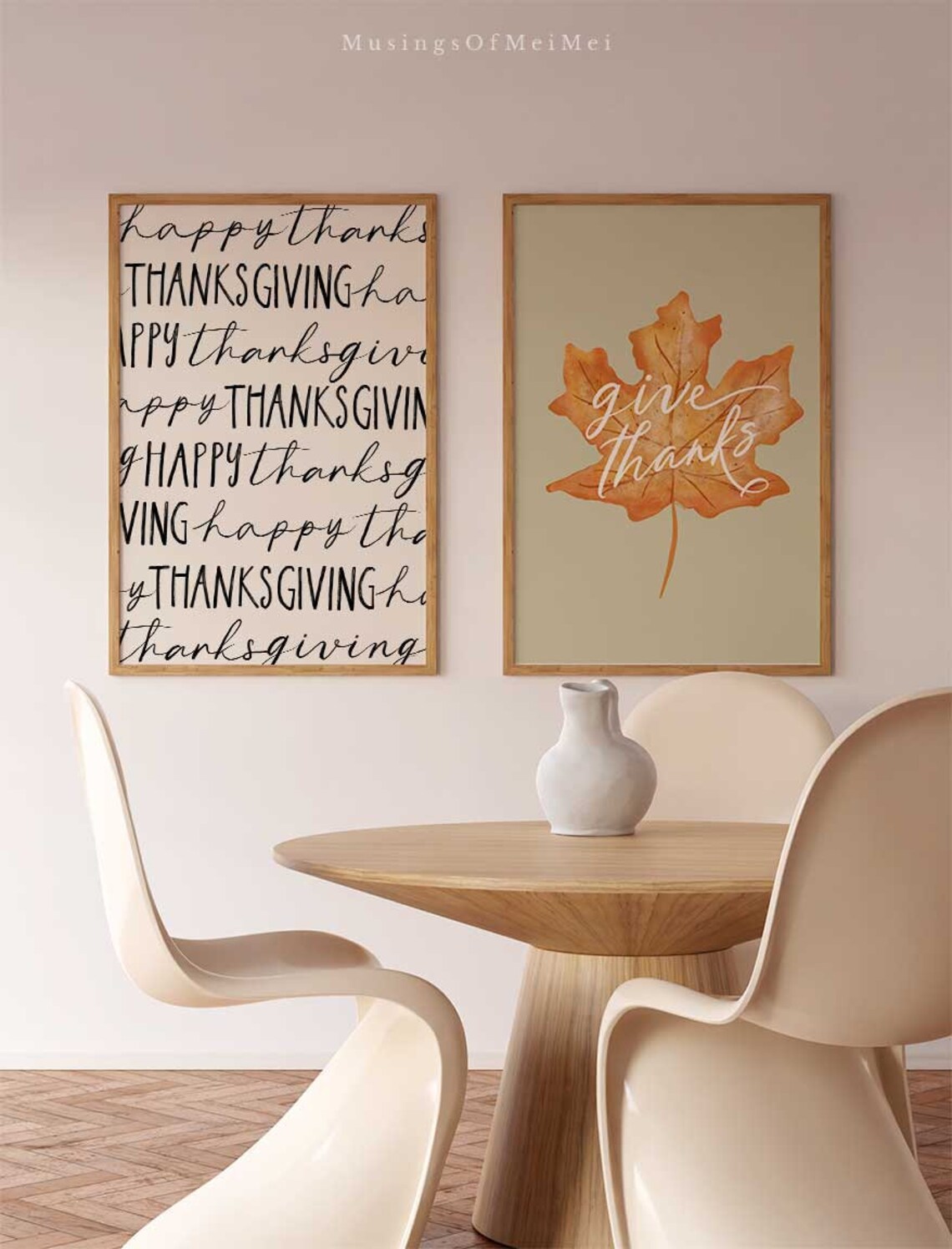 Thanksgiving Gallery Wall Art Print Set, Rustic Autumn Decor - Image 2