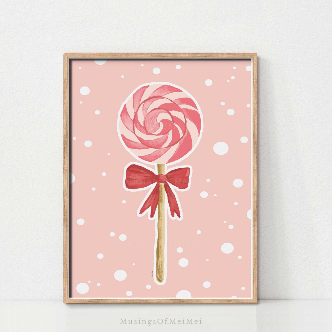 Sweet Pastel Lollipop Art Print for Nursery Decor