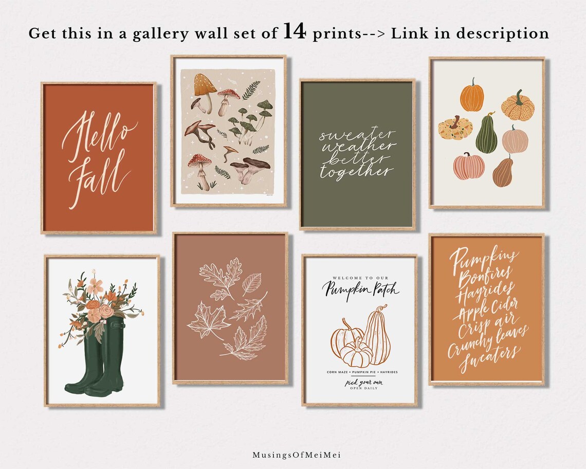 Autumn Pumpkin Boho Art Print, Halloween Decor - Image 3