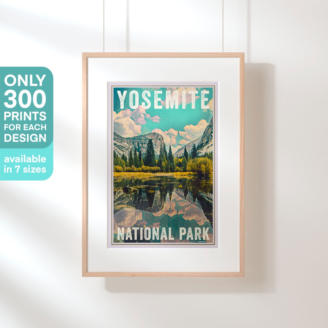 Yosemite Poster By Alecse Limited Edition Us National Park Poster California Print Of Yosemite Sierra Nevada Poster Us Travel Poster - Image 3