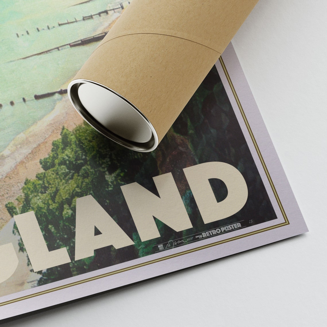 Isle Of Wight Poster By Alecse Limited Edition Wight Travel Poster Isle Of Wight Gallery Wall Print Of England Uk Decoration Gift - Image 2