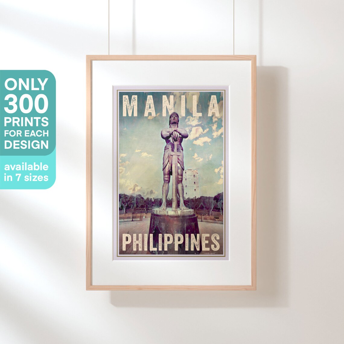 Manila Lapu Lapu Statue Monument Vintage Travel Poster Philippines - Image 3